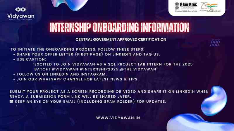 INTERSHIP ONBOARDING INFORMATION