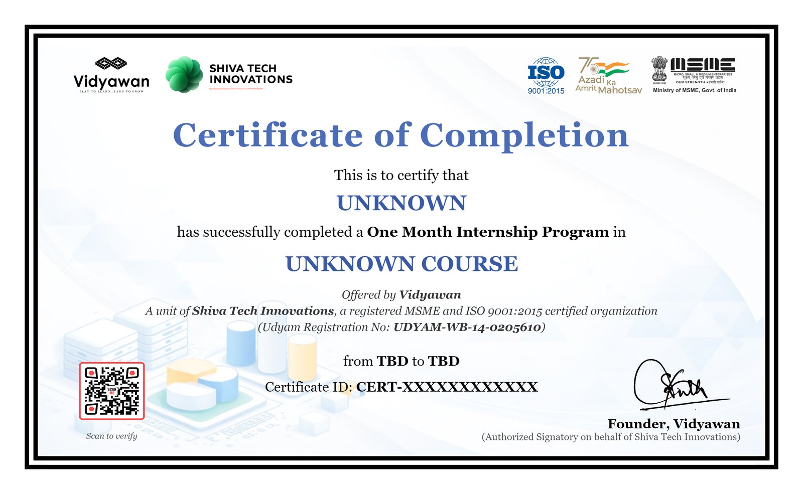 Sample webinar certificate
