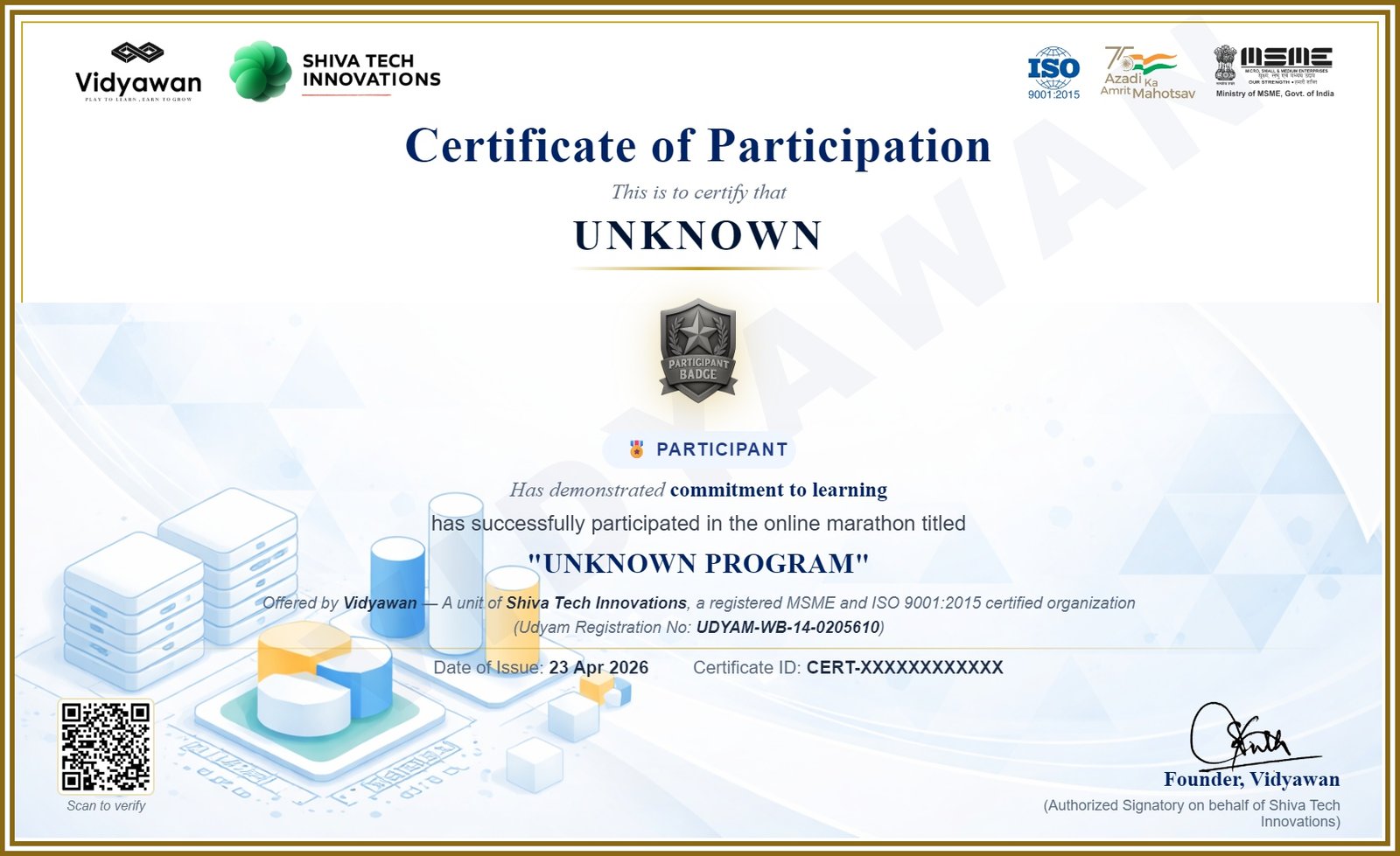 Marathon Certificate