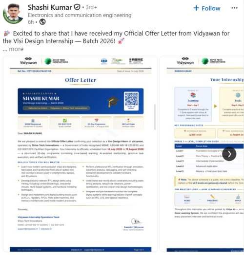 Shashi Kumar – Vidyawan student review