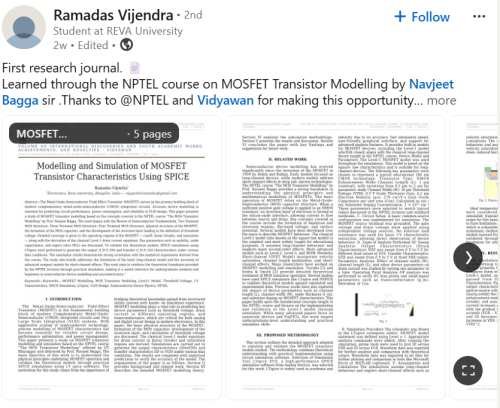 Ramadas Vijendra – Vidyawan student review