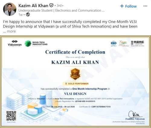 Kazim Ali Khan – Vidyawan student review
