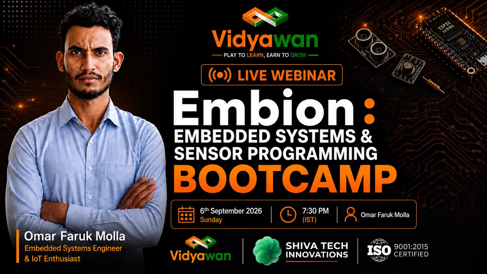 Embion : Embedded Systems & Sensor Programming Bootcamp